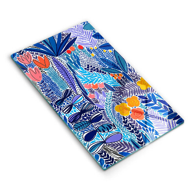 Skärbräda i glas Målad äng