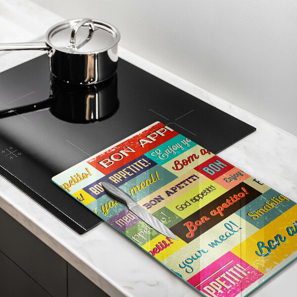 Skärbräda i glas God aptit undertexter språk