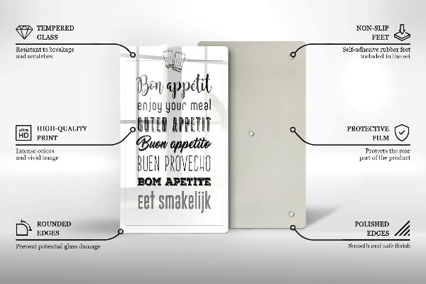 Skärbräda i glas Köksskylt, maxim