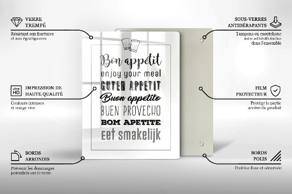 Skärbräda i glas Köksskylt, maxim