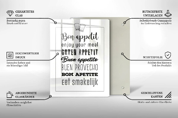 Skärbräda i glas Köksskylt, maxim