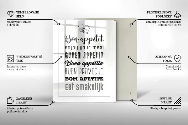 Skärbräda i glas Köksskylt, maxim
