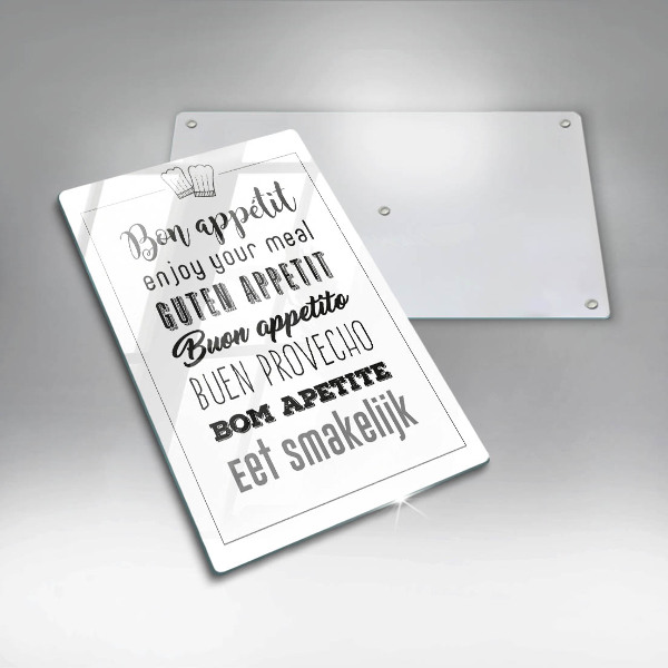 Skärbräda i glas Köksskylt, maxim