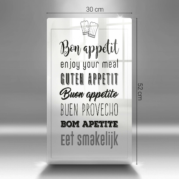 Skärbräda i glas Köksskylt, maxim