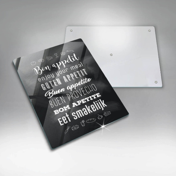 Skärbräda i glas Köksskylt, maxim