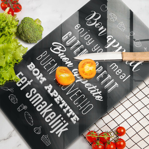 Skärbräda i glas Köksskylt, maxim