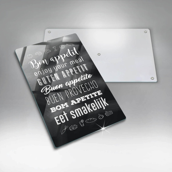 Skärbräda i glas Köksskylt, maxim