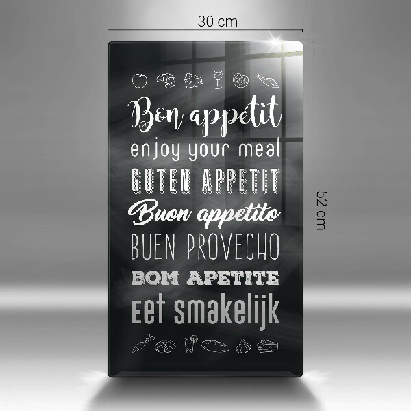 Skärbräda i glas Köksskylt, maxim