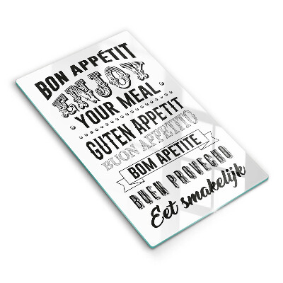 Skärbräda i glas Köksbokstäver, maxim