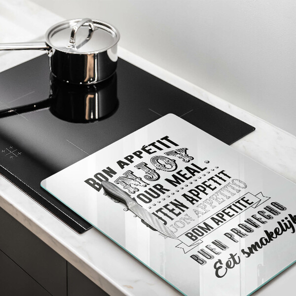 Skärbräda i glas Köksbokstäver, maxim