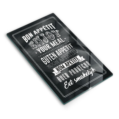 Skärbräda i glas Köksbokstäver, maxim