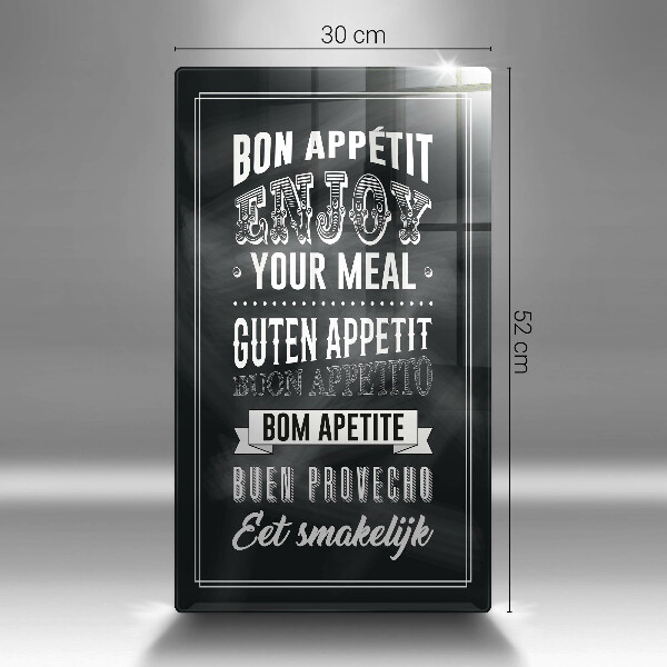 Skärbräda i glas Köksbokstäver, maxim