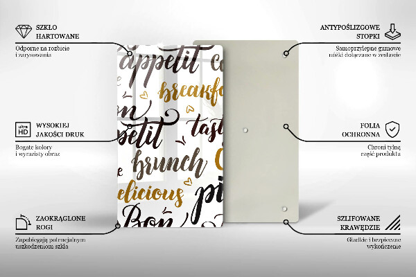 Skärbräda i glas Undertexter God aptit