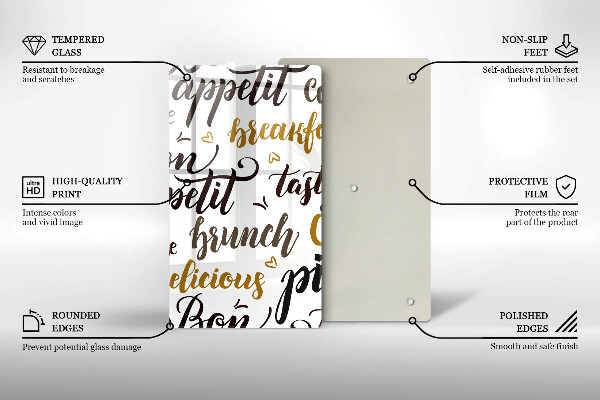 Skärbräda i glas Undertexter God aptit