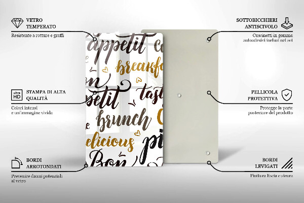 Skärbräda i glas Undertexter God aptit