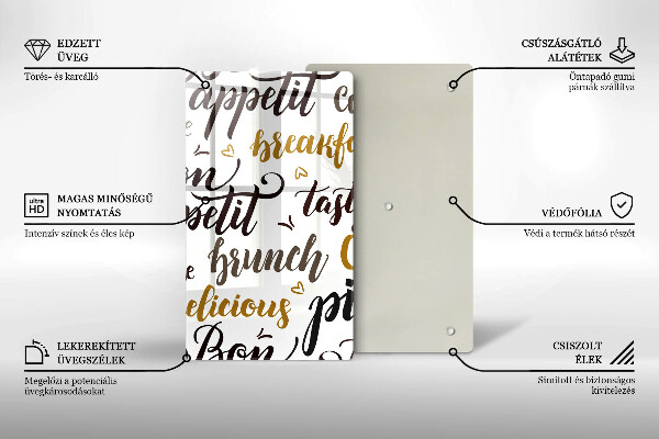 Skärbräda i glas Undertexter God aptit