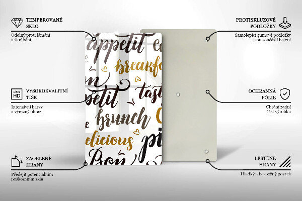 Skärbräda i glas Undertexter God aptit