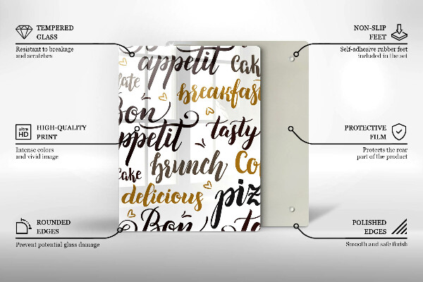 Skärbräda i glas Undertexter God aptit