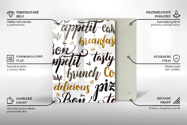 Skärbräda i glas Undertexter God aptit