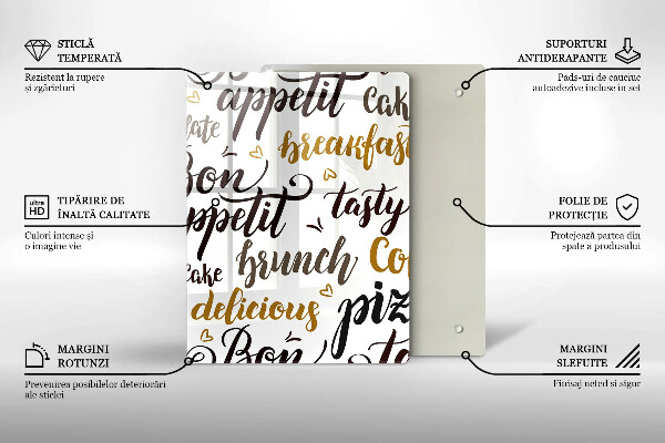 Skärbräda i glas Undertexter God aptit