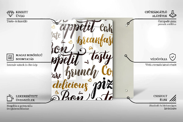 Skärbräda i glas Undertexter God aptit