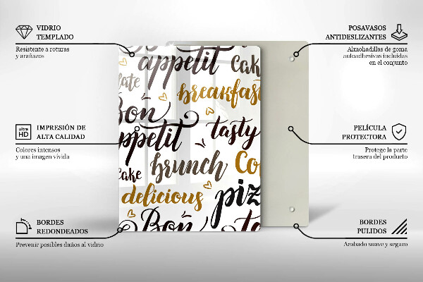 Skärbräda i glas Undertexter God aptit