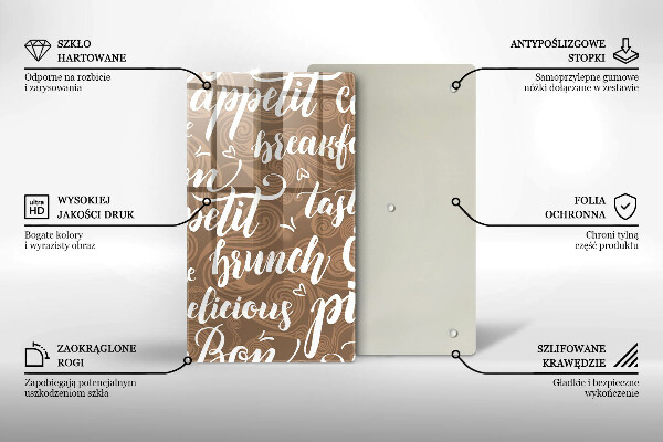 Skärbräda i glas Undertexter God aptit