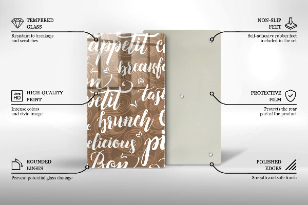 Skärbräda i glas Undertexter God aptit