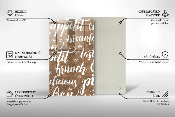 Skärbräda i glas Undertexter God aptit