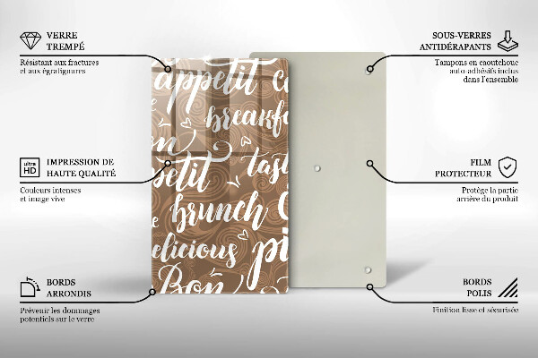 Skärbräda i glas Undertexter God aptit
