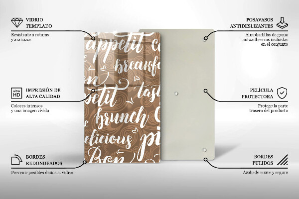 Skärbräda i glas Undertexter God aptit