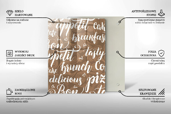 Skärbräda i glas Undertexter God aptit