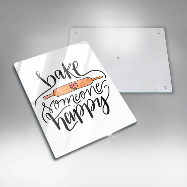 Skärbräda i glas Baka någon glad