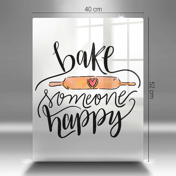 Skärbräda i glas Baka någon glad