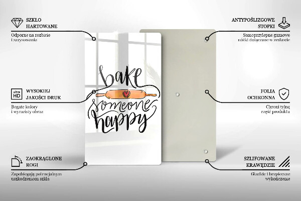 Skärbräda i glas Baka någon glad