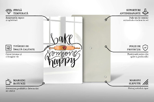 Skärbräda i glas Baka någon glad