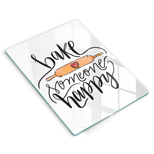 Skärbräda i glas Baka någon glad