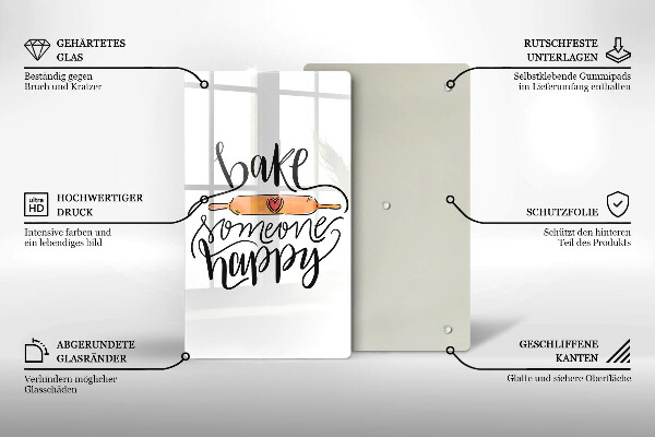 Skärbräda i glas Baka någon glad