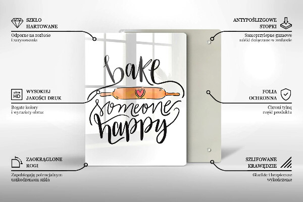 Skärbräda i glas Baka någon glad