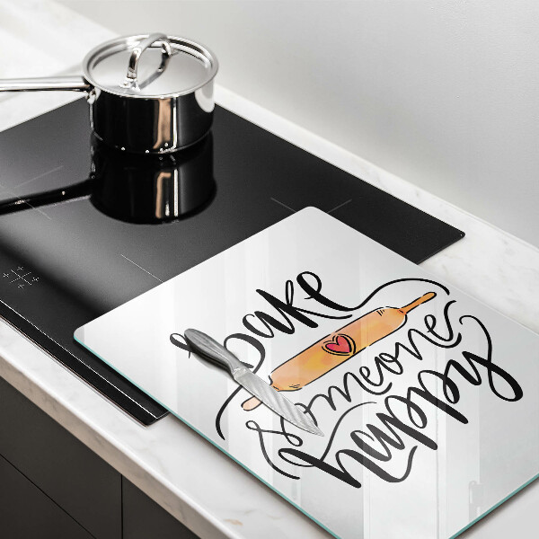 Skärbräda i glas Baka någon glad