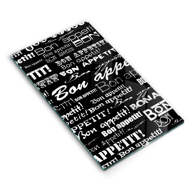 Skärbräda i glas Kökstexter God aptit