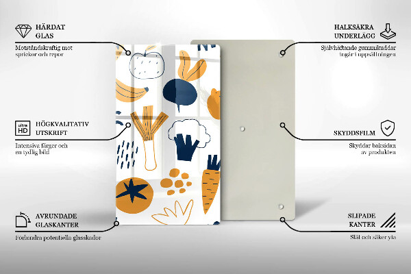 Skärbräda i glas Mat illustration