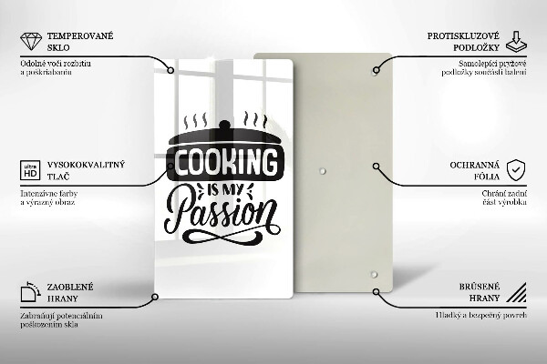 Skärbräda i glas Matlagning är min passion