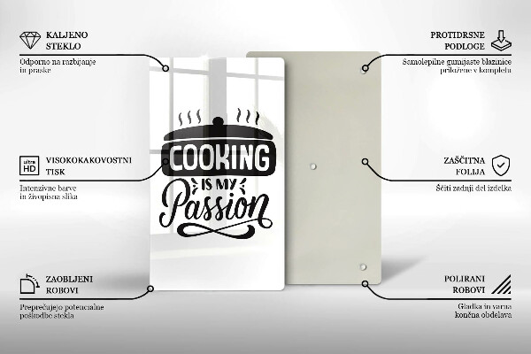 Skärbräda i glas Matlagning är min passion