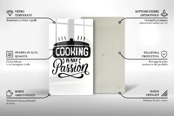 Skärbräda i glas Matlagning är min passion