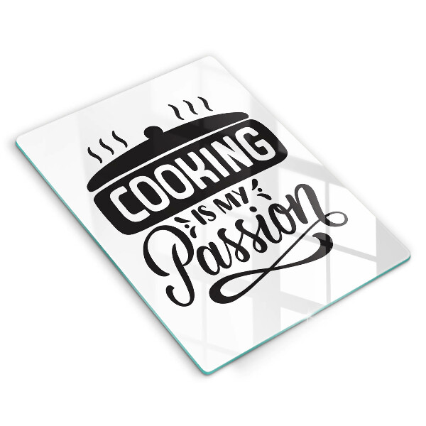 Skärbräda i glas Matlagning är min passion