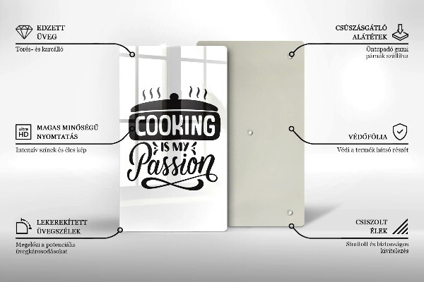 Skärbräda i glas Matlagning är min passion