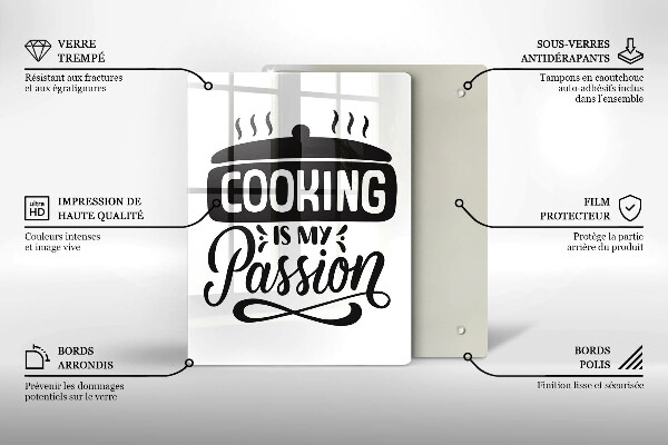 Skärbräda i glas Matlagning är min passion