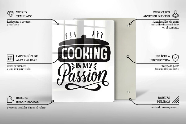 Skärbräda i glas Matlagning är min passion