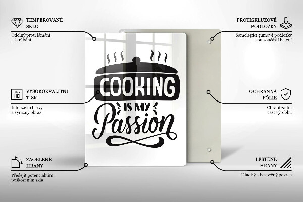 Skärbräda i glas Matlagning är min passion